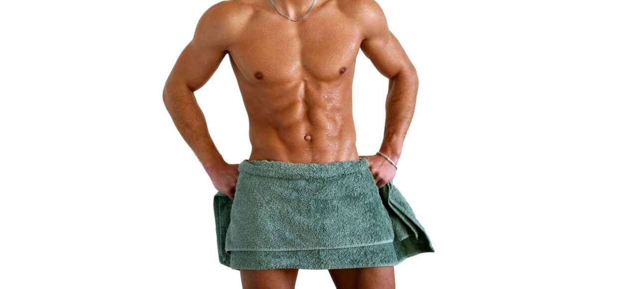 man in towel before penis enlargement
